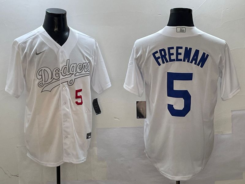 Men Los Angeles Dodgers #5 Freeman White Fashion Edition Game 2025 Nike MLB Jersey style 9->los angeles dodgers->MLB Jersey